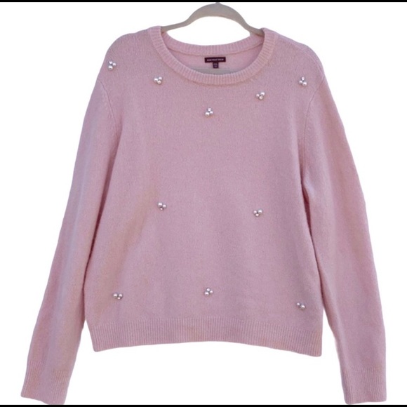 Who What Wear Peach Blush Embellished Sweater - Picture 2 of 5
